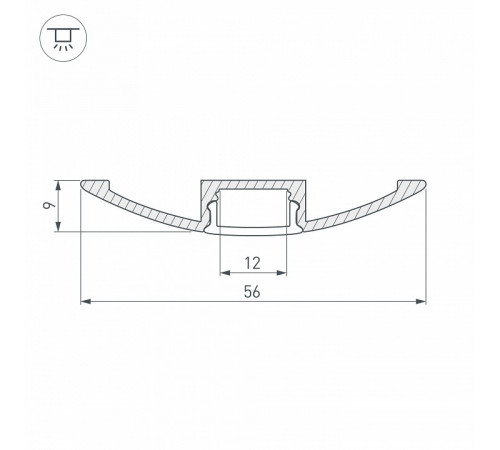 Профиль Arlight ARH-FLAT-2000 ANOD 016149 Профиль Arlight ARH-FLAT-2000 ANOD 016149