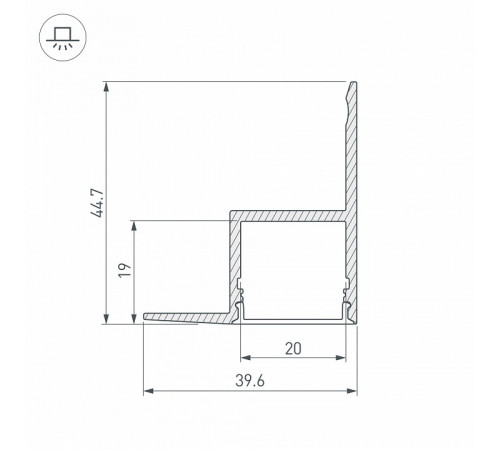 Профиль Arlight ARH-CEIL-2000 ANOD 016150 Профиль Arlight ARH-CEIL-2000 ANOD 016150