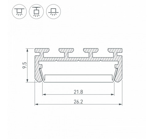 Профиль Arlight PLS-LOCK-2000 ANOD 016397 Профиль Arlight PLS-LOCK-2000 ANOD 016397