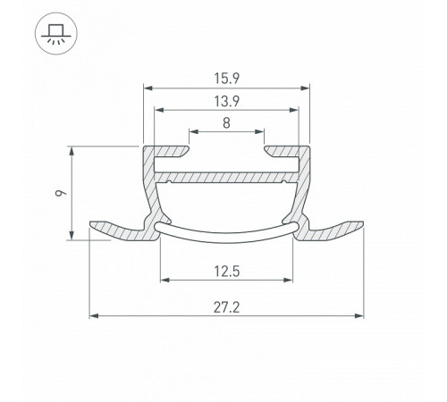 Профиль Arlight TK-F-2000 (CT) ANOD 016936 Профиль Arlight TK-F-2000 (CT) ANOD 016936
