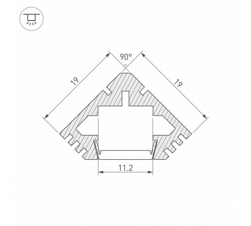 Профиль Arlight PDS45-T-2000 ANOD White 018264 Профиль Arlight PDS45-T-2000 ANOD White 018264