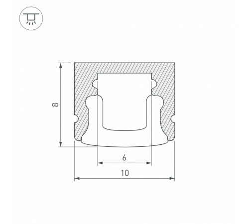 Профиль Arlight ARH-MINI5-2000 ANOD 018827 Профиль Arlight ARH-MINI5-2000 ANOD 018827