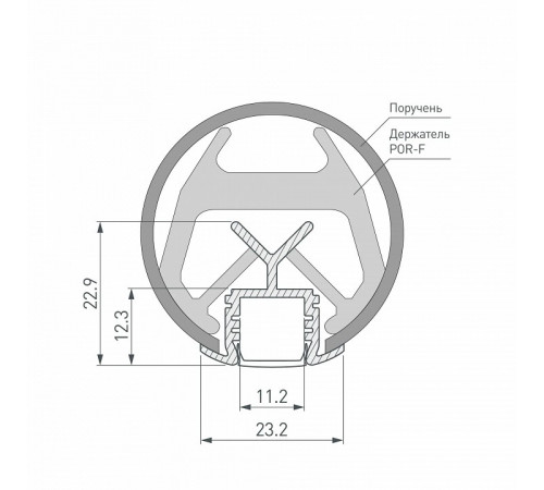 Алюминиевый профиль Arlight KLUS-POR-F-1000 ANOD 019181(1) Алюминиевый профиль Arlight KLUS-POR-F-1000 ANOD 019181(1)