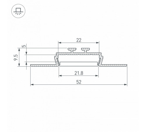 Профиль Arlight KLUS-LOCK-FM-2000 ANOD 019185 Профиль Arlight KLUS-LOCK-FM-2000 ANOD 019185