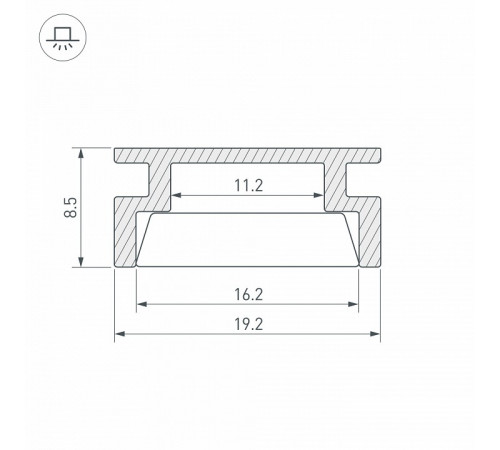 Профиль Arlight HR-2000 ANOD 019190