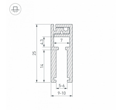 Профиль Arlight KLUS-GLASS-56-2000 ANOD 019193 Профиль Arlight KLUS-GLASS-56-2000 ANOD 019193