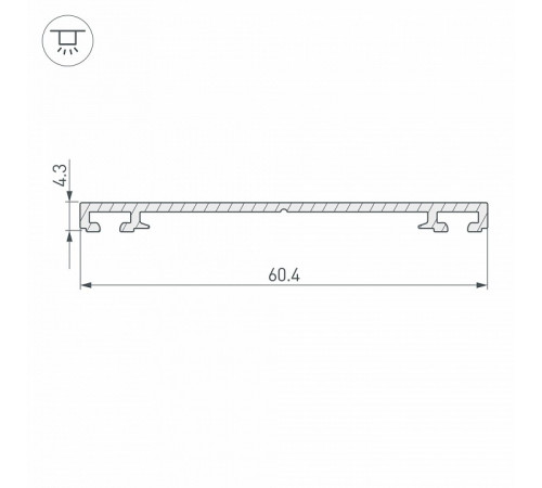 Профиль Arlight PHS-3X-BASE-H4.3-2000 ANOD 019869 Профиль Arlight PHS-3X-BASE-H4.3-2000 ANOD 019869