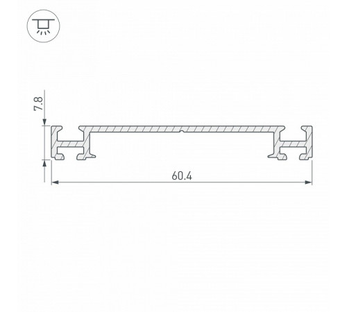 Профиль-держатель Arlight PHS-3X-BASE-H7.8-2000 ANOD 019870 Профиль-держатель Arlight PHS-3X-BASE-H7.8-2000 ANOD 019870