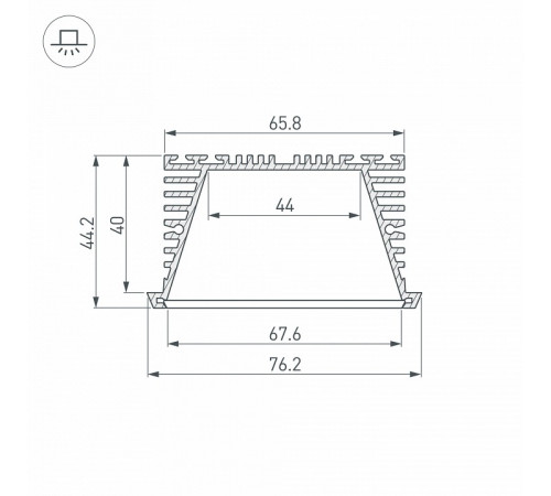 Профиль Arlight KLUS-POWER-RW70F-2000 ANOD 019881 Профиль Arlight KLUS-POWER-RW70F-2000 ANOD 019881
