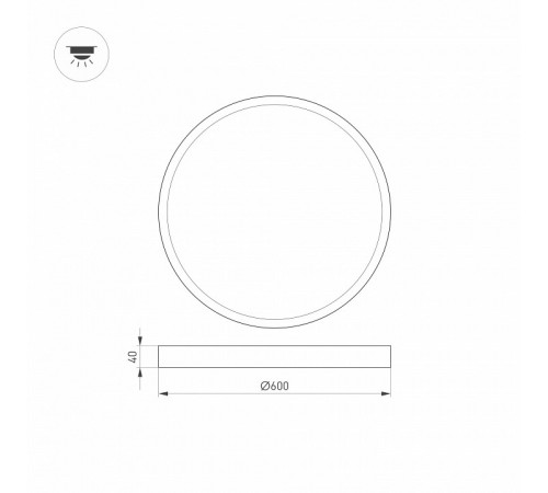 Настенно-потолочный светильник Arlight SP-Basic-R600-48W Warm3000 020524(1)