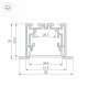 Профиль с экраном Arlight S2-LINIA55-F-2500 ANOD+OPAL 021176