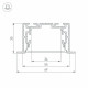 Профиль с экраном Arlight S2-LINIA69-F-2500 ANOD+OPAL 021177