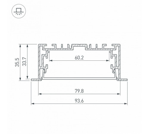 Алюминиевый профиль с экраном Arlight S2-Linia94-F-2500 Anod+Opal 021178(1) Алюминиевый профиль с экраном Arlight S2-Linia94-F-2500 Anod+Opal 021178(1)