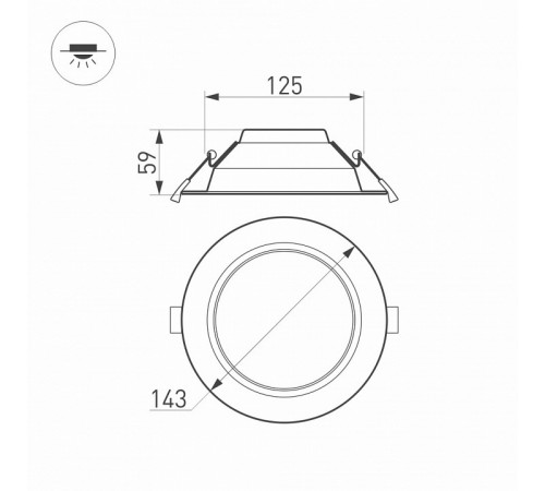 Встраиваемый светильник Arlight Cyclone 023205(2)