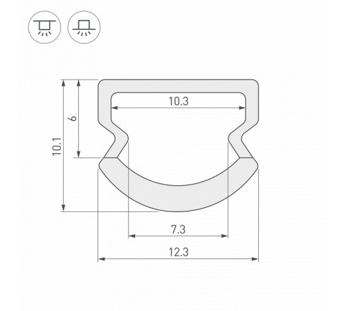 Профиль Arlight WPH-LINE-1210R-2000 OPAL 023303 Профиль Arlight WPH-LINE-1210R-2000 OPAL 023303