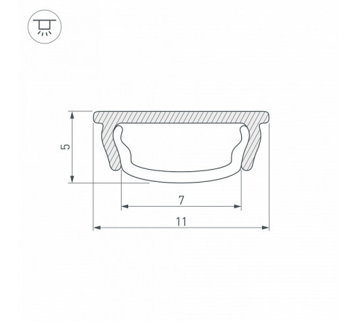 Профиль Arlight ARH-BENT-W11-2000 ANOD 023592 Профиль Arlight ARH-BENT-W11-2000 ANOD 023592