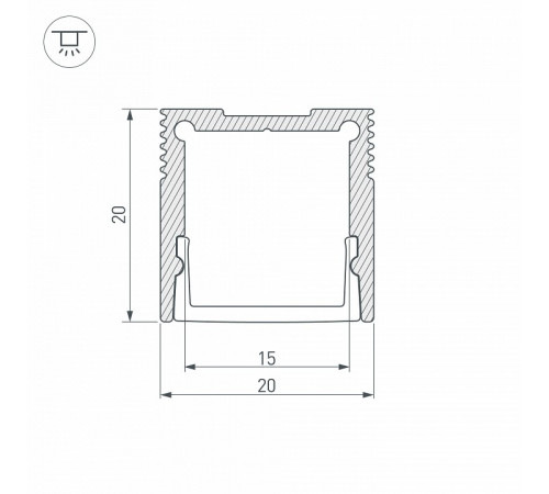 Профиль Arlight SL-SLIM20-H20-2000 ANOD 023722