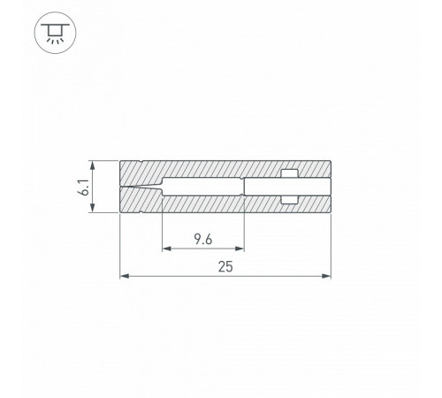Профиль с экраном Arlight ARH-NANOLINE-5-2000 ANOD 023911