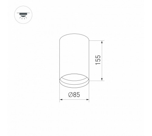 Корпус накладного светильника Arlight SP-Polo-Surface-R85 024252(1) Корпус накладного светильника Arlight SP-Polo-Surface-R85 024252(1)