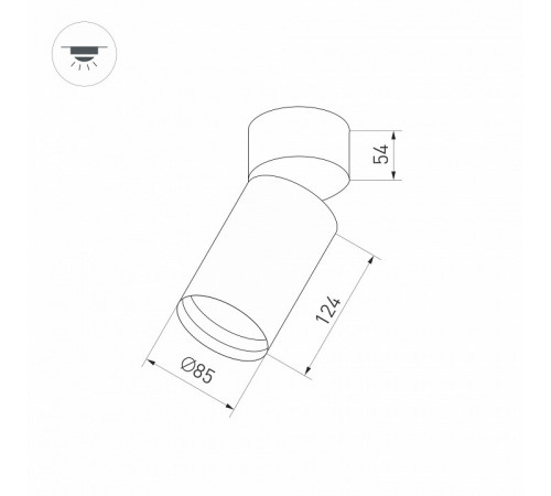 Корпус накладного светильника Arlight SP-Polo-Surface-Flap-R85 024382(1)