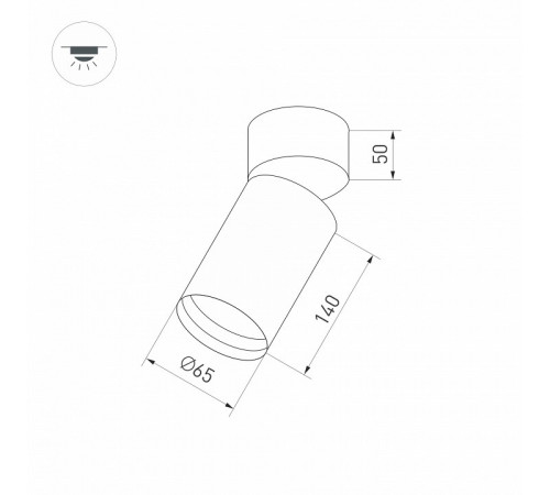 Корпус накладного светильника Arlight SP-Polo-Surface-Flap-R65 024383(1) Корпус накладного светильника Arlight SP-Polo-Surface-Flap-R65 024383(1)