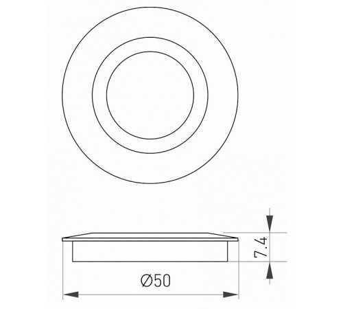 Накладка Arlight ART-Deck-Cap-Flat-R50 024927 Накладка Arlight ART-Deck-Cap-Flat-R50 024927