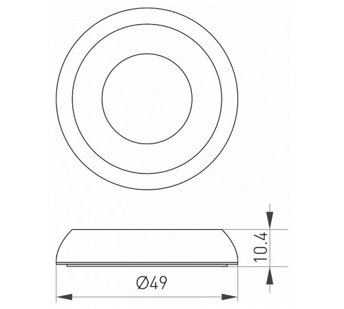 Накладка Arlight ART-Deck-Cap-Dome-R50 024932 Накладка Arlight ART-Deck-Cap-Dome-R50 024932