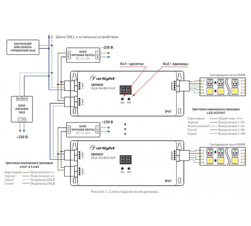 Диммер Arlight INTELLIGENT Arlight DALI-104-IP67-SUF 026496 Диммер Arlight INTELLIGENT Arlight DALI-104-IP67-SUF 026496