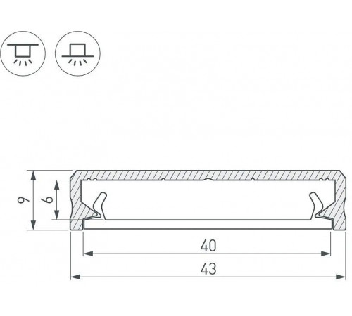Алюминиевый профиль Arlight ALM-FLAT-S-2020 ANOD 026713(1) Алюминиевый профиль Arlight ALM-FLAT-S-2020 ANOD 026713(1)
