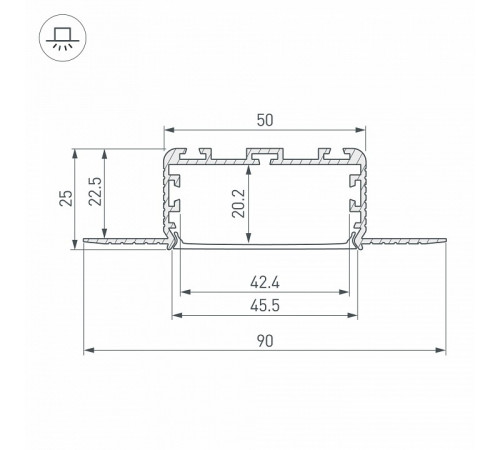 Профиль Arlight KLUS-POWER 028918 Профиль Arlight KLUS-POWER 028918