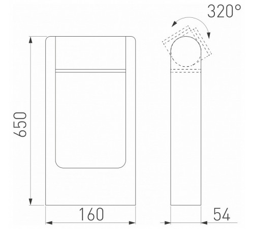 Уличный светодиодный светильник Arlight LGD-Path-Frame-Rotary-H650G-6W Warm3000 029436(1) Уличный светодиодный светильник Arlight LGD-Path-Frame-Rotary-H650G-6W Warm3000 029436(1)