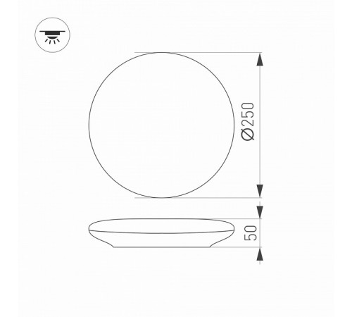 Потолочный светодиодный светильник Arlight CL-Frisbee-Dim-R250-12W Day4000-Mix 030110 Потолочный светодиодный светильник Arlight CL-Frisbee-Dim-R250-12W Day4000-Mix 030110