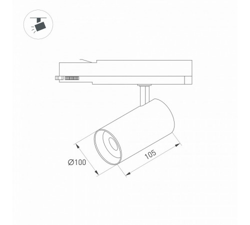 Трековый светодиодный светильник Arlight LGD-Nika-4TR-R100-30W Day4000 031172 Трековый светодиодный светильник Arlight LGD-Nika-4TR-R100-30W Day4000 031172