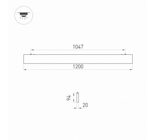 Линейный светильник Arlight Lineair Flat 031471 Линейный светильник Arlight Lineair Flat 031471