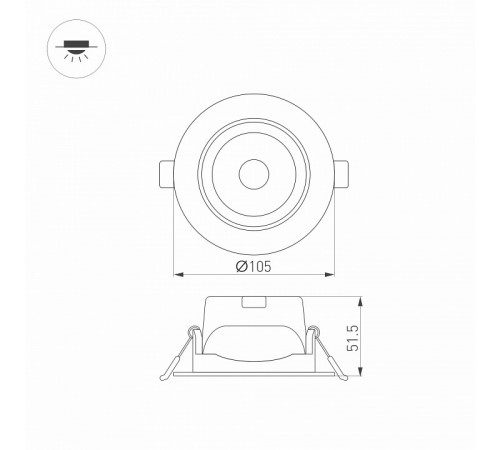 Светильник Downlight Arlight Polar 032311 Светильник Downlight Arlight Polar 032311