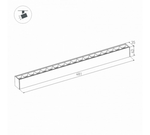 Трековый светодиодный светильник Arlight Mag-Laser-45-L480-27W Day4000 032649