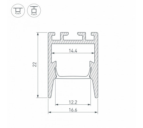 Профиль Arlight PDS-ZM 032855
