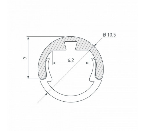Профиль Arlight Round-D10.5-2000 Anod Black 033036 Профиль Arlight Round-D10.5-2000 Anod Black 033036