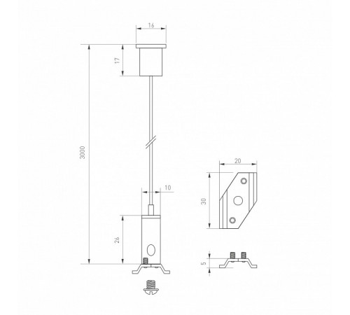 Подвесной комплект Arlight Mag-Hang-25-L3000 033252 Подвесной комплект Arlight Mag-Hang-25-L3000 033252