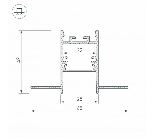 Профиль Arlight SL-Comfort22-Fantom-2000 Anod 033275