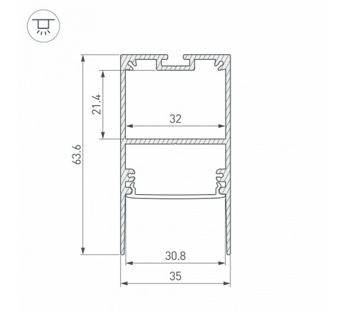 Профиль Arlight SL-Comfort-3563-2000 Anod 033277