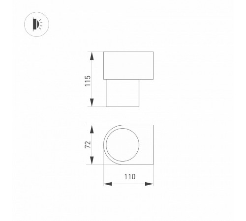 Настенный светильник Arlight SP-Spicy-Wall-S115x72-6W Day4000 033582 Настенный светильник Arlight SP-Spicy-Wall-S115x72-6W Day4000 033582