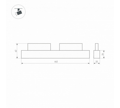 Трековый светильник Arlight Mag-Orient-Flat-L465-16W Day4000 033611