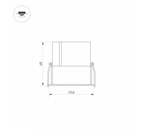 Встраиваемый светильник Arlight MS-Atlas-Built-R66-15W Day4000 033652 Встраиваемый светильник Arlight MS-Atlas-Built-R66-15W Day4000 033652
