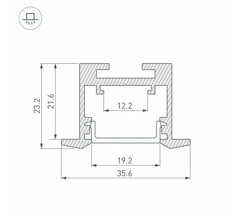 Алюминиевый профиль Arlight SL-Line-3523-F-2500 Black 033738 Алюминиевый профиль Arlight SL-Line-3523-F-2500 Black 033738