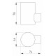 Уличный настенный светильник Arlight KT-RAY-WALL-R46-3W Warm3000 (GR, 24 deg, 24V) 034116(1)