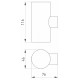 Уличный настенный светильник Arlight KT-Ray-Wall-Twin-R46-2x3W Warm3000 034137