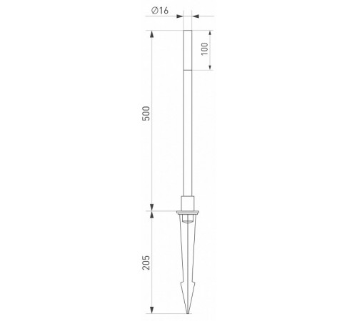 Ландшафтный светильник Arlight KT-Canna-L500-1W Warm3000 034161 Ландшафтный светильник Arlight KT-Canna-L500-1W Warm3000 034161