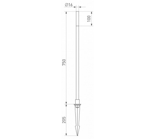 Ландшафтный светильник Arlight KT-Canna-L750-1W Warm3000 034162 Ландшафтный светильник Arlight KT-Canna-L750-1W Warm3000 034162