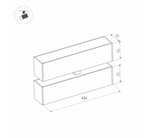 Трековый светильник Arlight Mag-Flat-Fold-25-S400-12W Day4000 034237 Трековый светильник Arlight Mag-Flat-Fold-25-S400-12W Day4000 034237